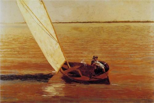 Thomas Eakins Painting Reproductions For Sale Canvas Replicas   Sailing Thomas Eakins 